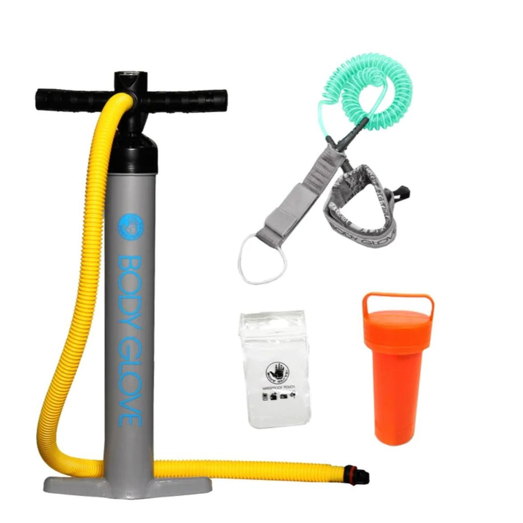 Body Glove Oasis Inflatable Paddle Board Package For Yoga & Fitness Includes Paddle Pump Leash Dry Bag Backpack & Repair Kit
