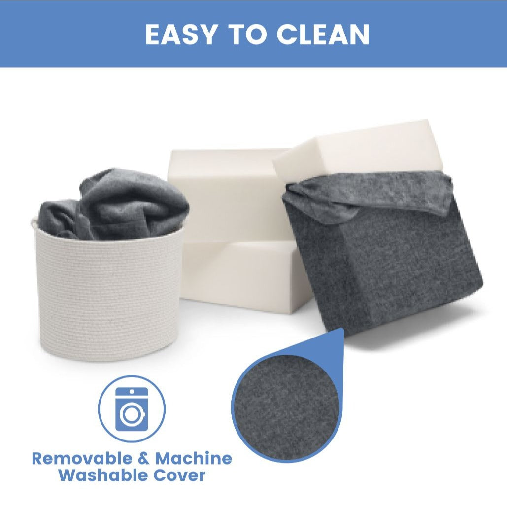 Delta Children Cozee 4-Piece Sectional Sofa Set With Washable Covers Endless Configurations For Ages 2 To 12+ Years Gray