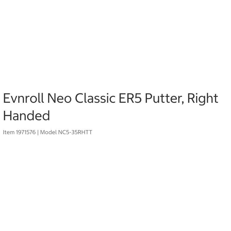 Evnroll Neo Classic Er5 Right Handed Golf Putter Premium Mallet Design Steel Shaft