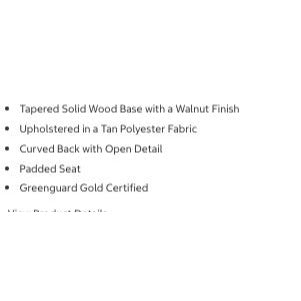 Aiden & Ivy Lilah Two-Pack Fabric Counter Stools Tan Upholstery Walnut Finish Designer-Inspired 37.4" H x 20.4" W Greenguard Certified