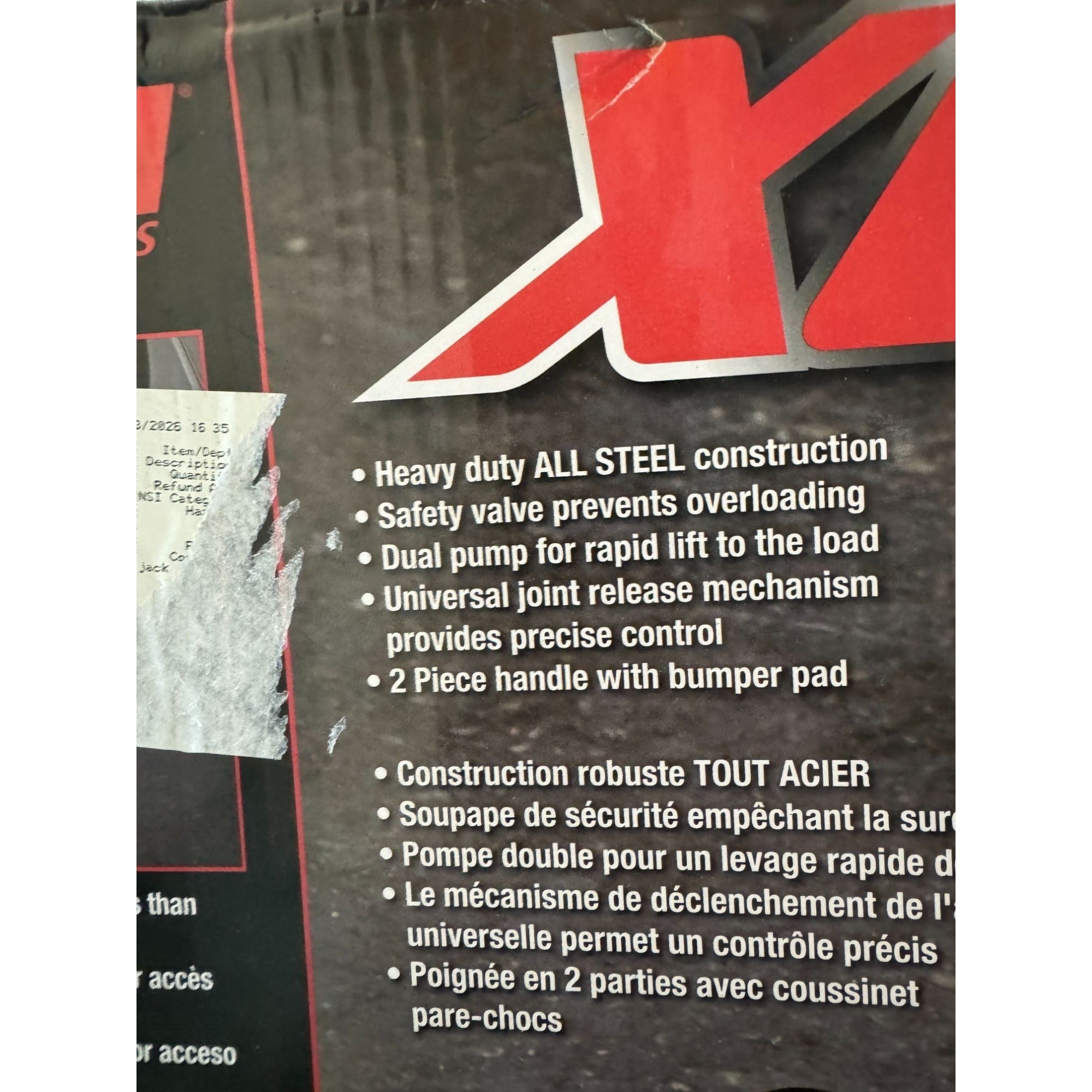 Arcan XLS3000B 3-Ton Professional Steel Floor Jack Low Profile Heavy-Duty Safety Valve Dual Pump Black