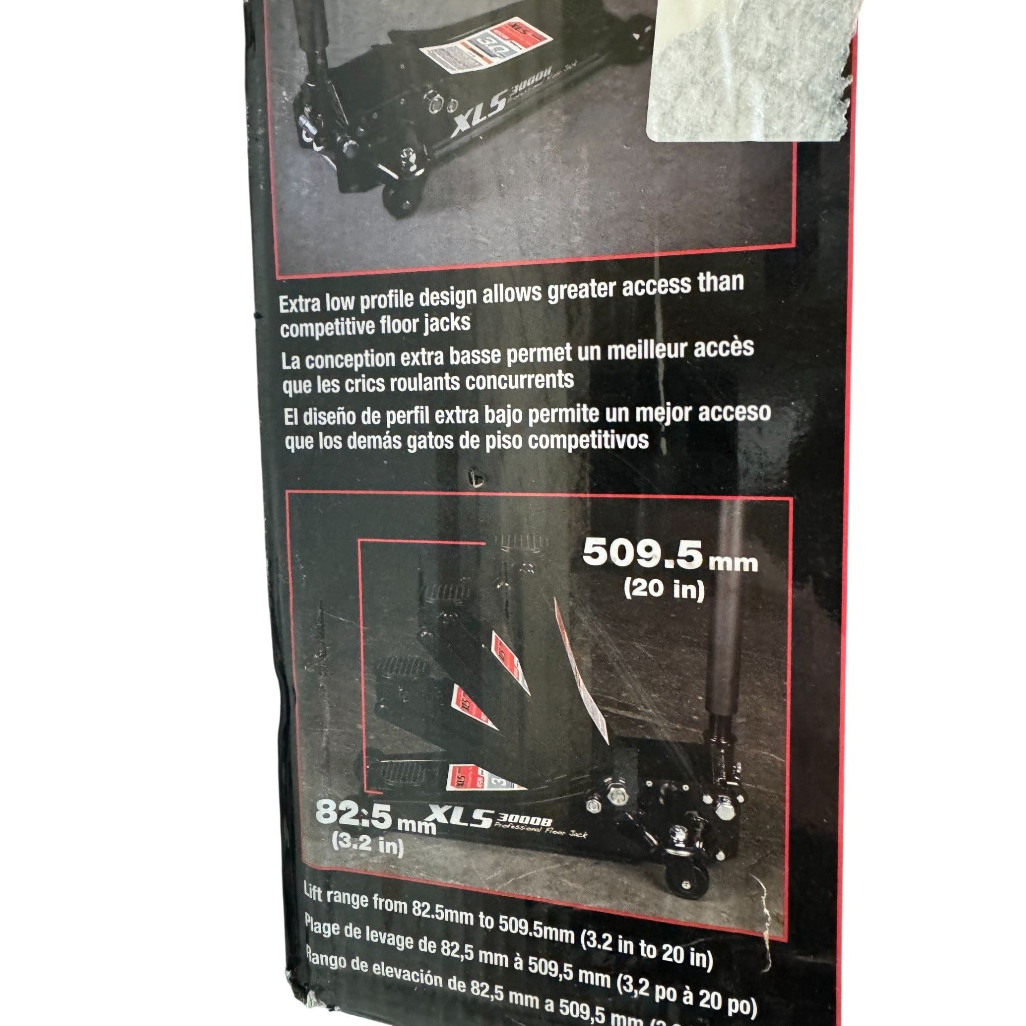 Arcan XLS3000B 3-Ton Professional Steel Floor Jack Low Profile Heavy-Duty Safety Valve Dual Pump Black