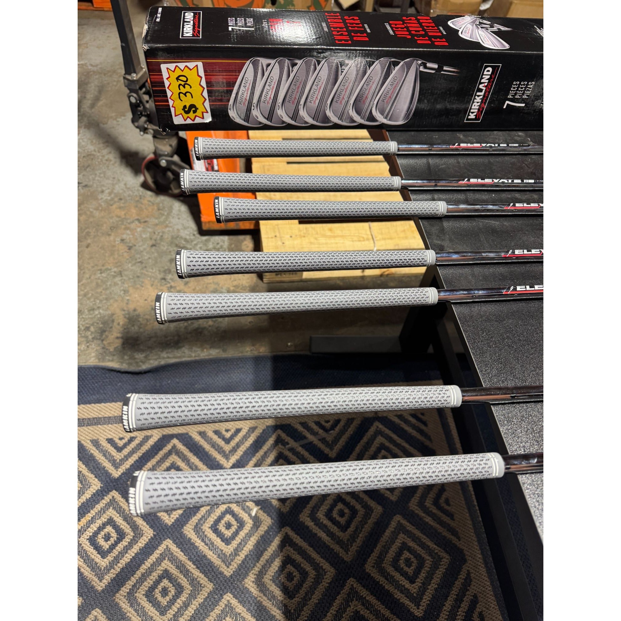 Kirkland Signature 7-Piece Golf Iron Set Steel Shafts & Grey Grips - Used Like New