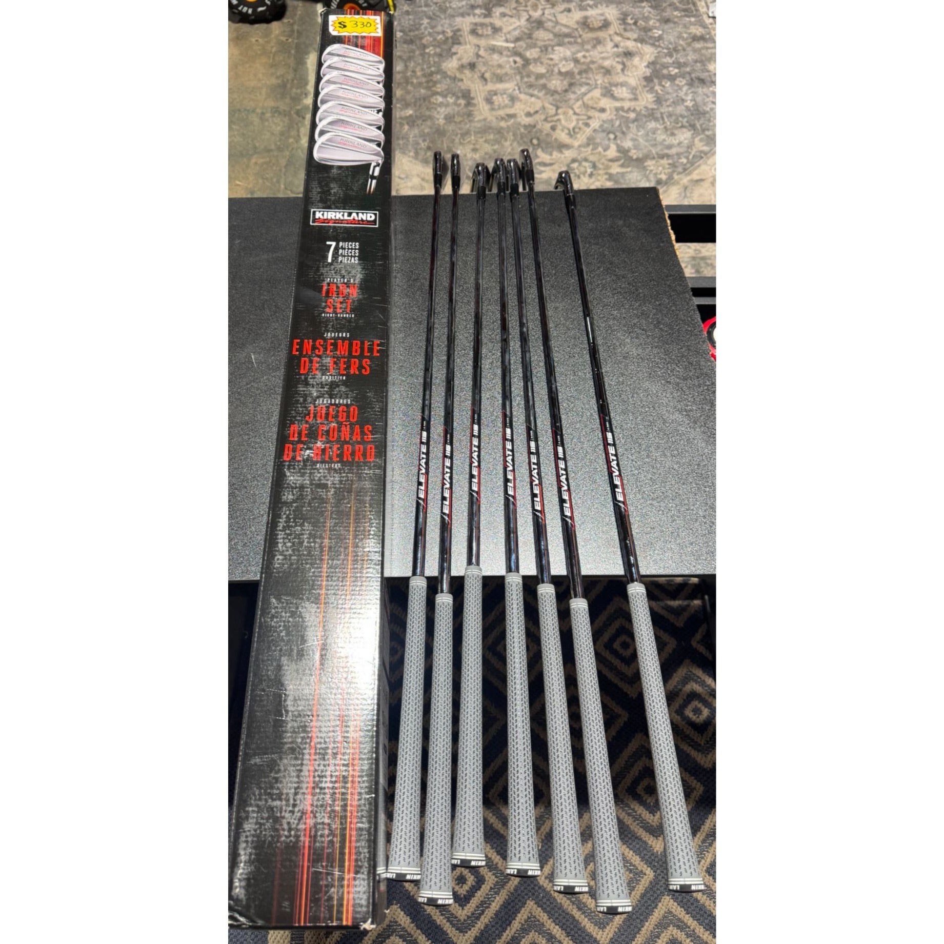 Kirkland Signature 7-Piece Golf Iron Set Steel Shafts & Grey Grips - Used Like New