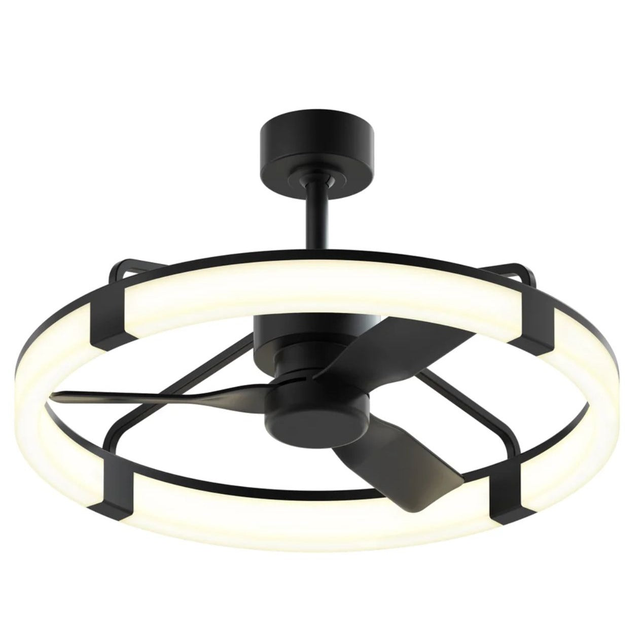 Artika Sunnyvale 28" Ceiling Fan With Integrated Dimmable LED Light & Remote Control Black Finish