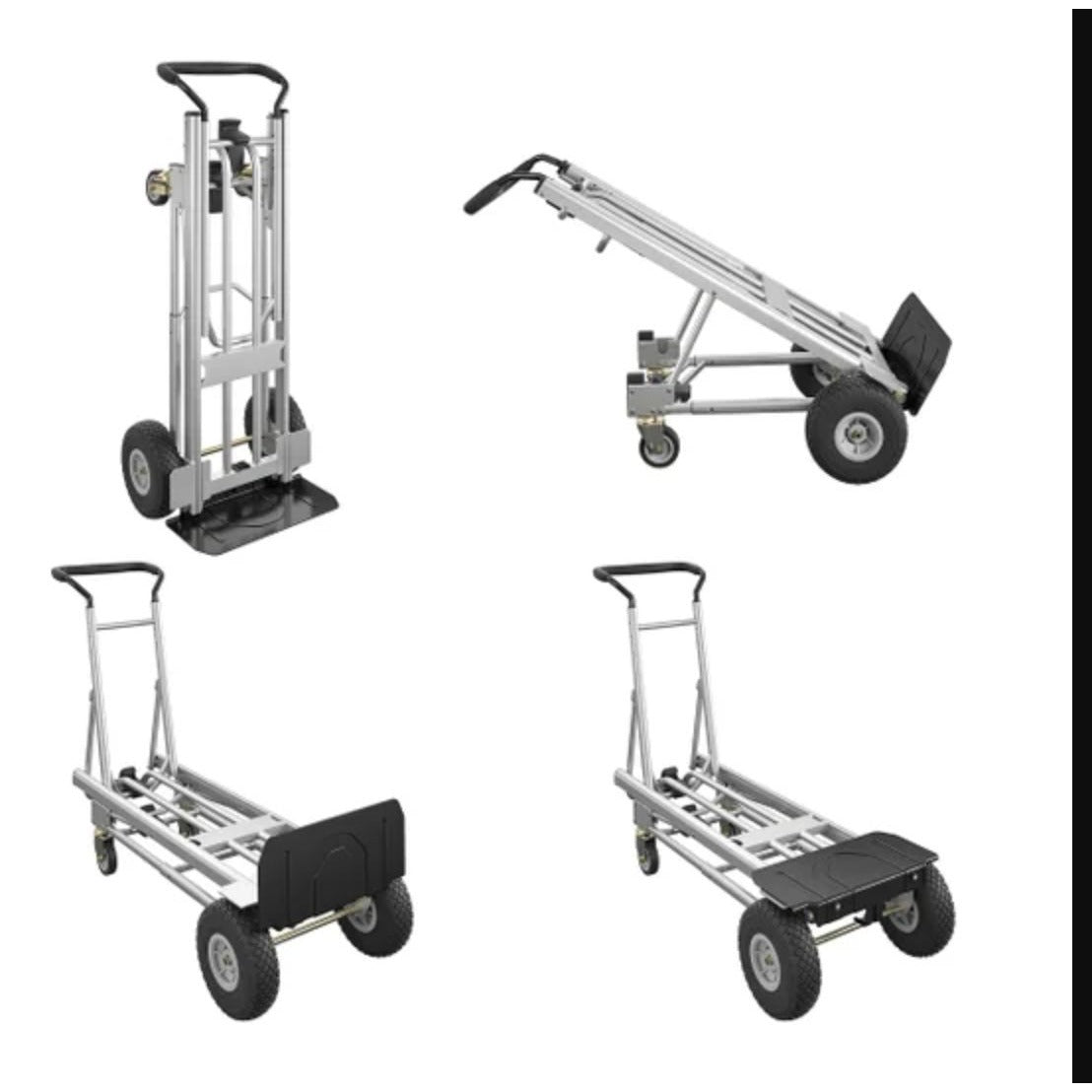 Cosco 4-In-1 Convertible Hand Truck Aluminum Dolly Cart Heavy Duty 1000 Lb Capacity