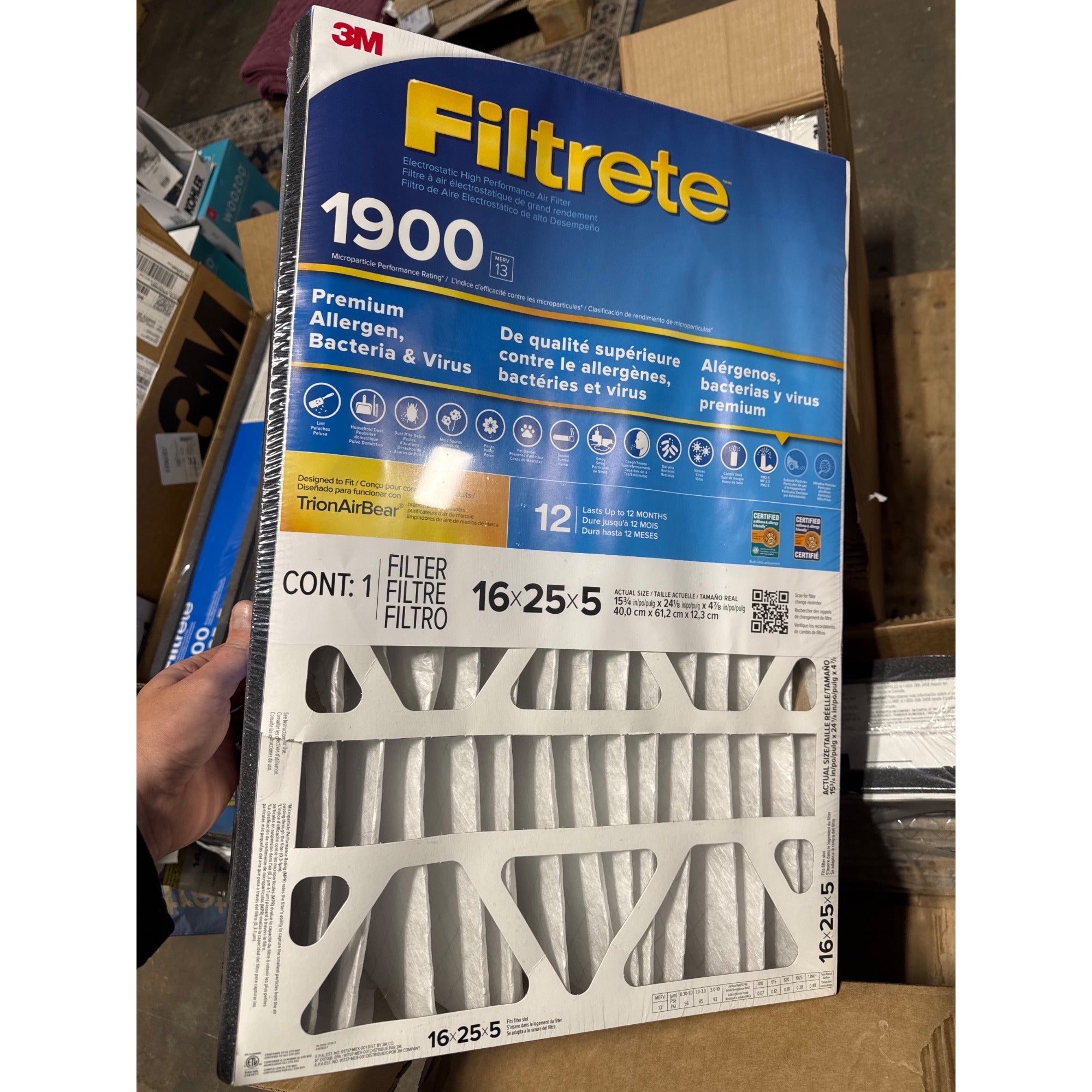 3M Filtrete Air Filters Bulk Pack - 1900 16x25x5 1550 16x25x4 2500 14x20x1