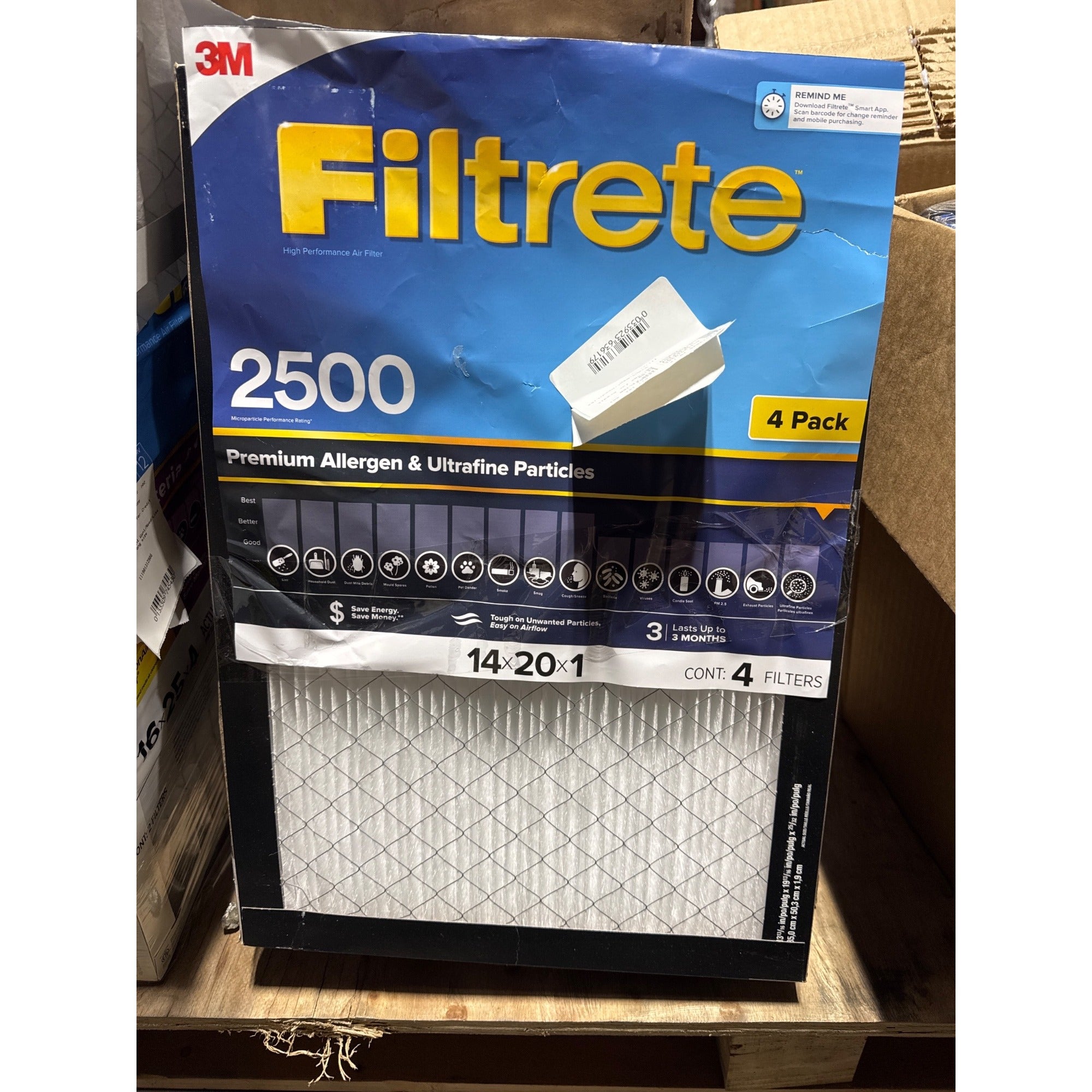 3M Filtrete Air Filters Bulk Pack - 1900 16x25x5 1550 16x25x4 2500 14x20x1