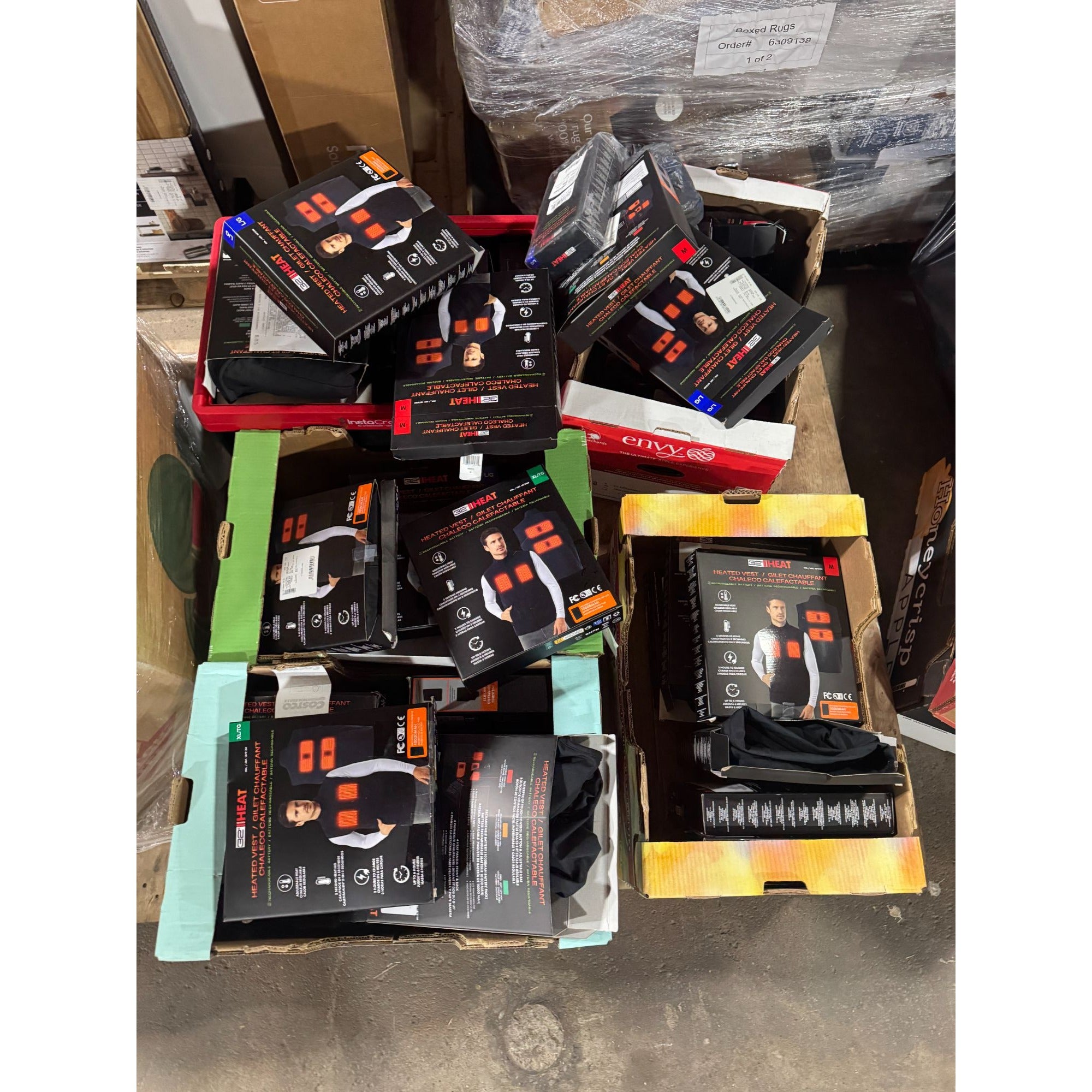 32 Degrees Heated Vest Rechargeable Adjustable Temperature Black Sizes M L XL