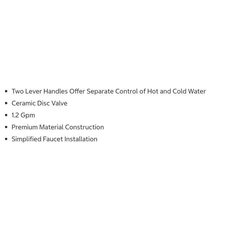 Kohler Terzet Widespread Bathroom Sink Faucet Brushed Nickel Finish With Lever Handles & Ceramic Disc Valve