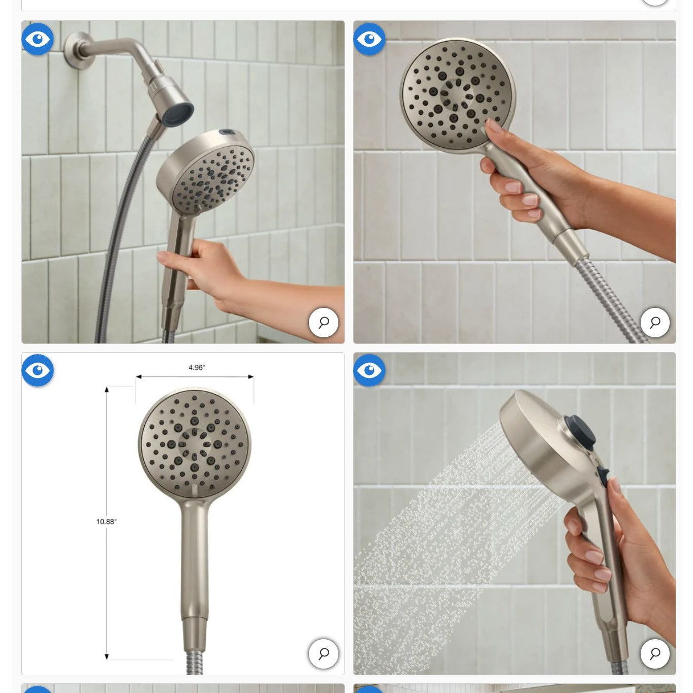 Kohler Brushed Nickel Multifunction Handshower 1.75 GPM With Magnetic Dock