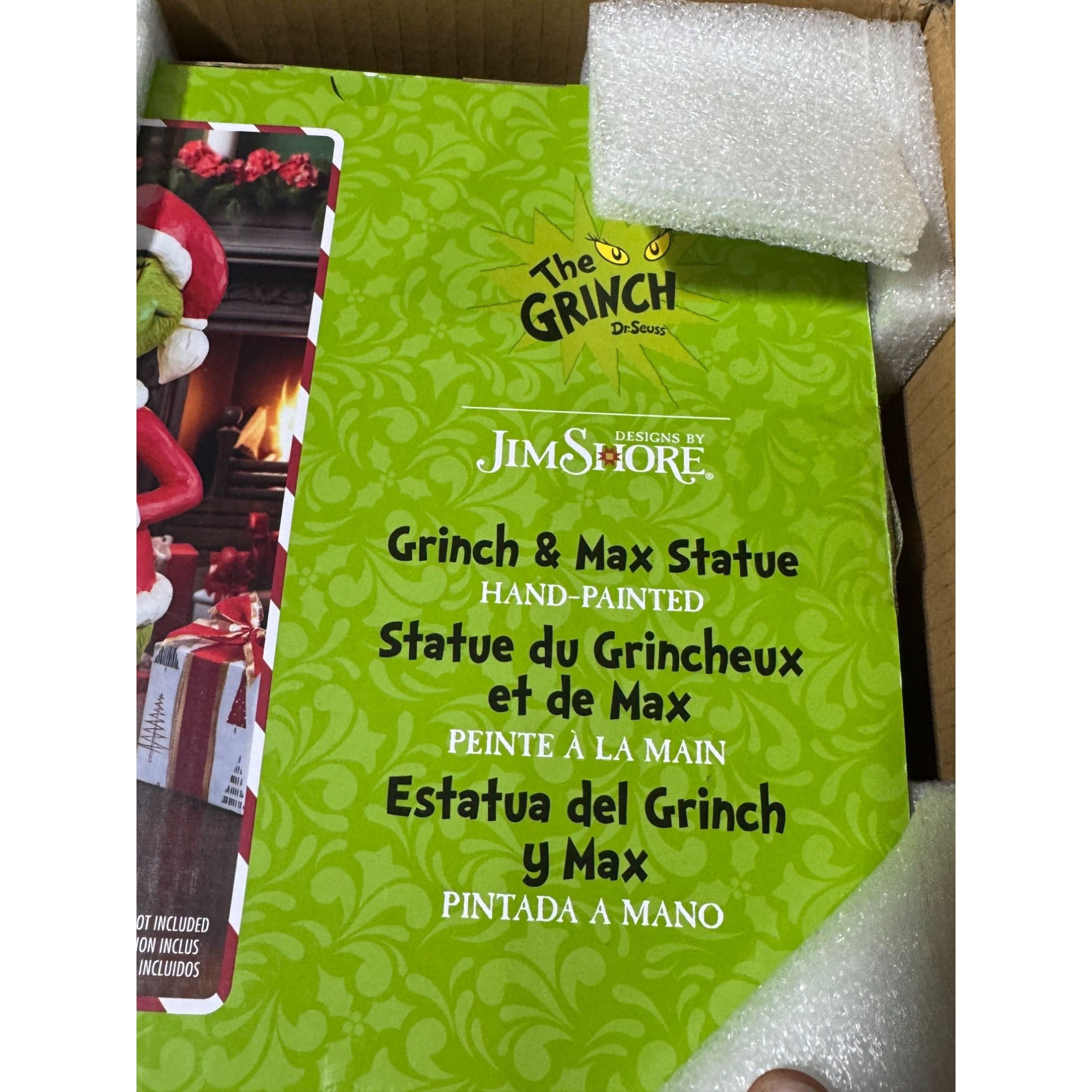 Jim Shore Hand-Painted Grinch & Max Statue 8" Christmas Collectible Dr. Seuss Holiday Decor