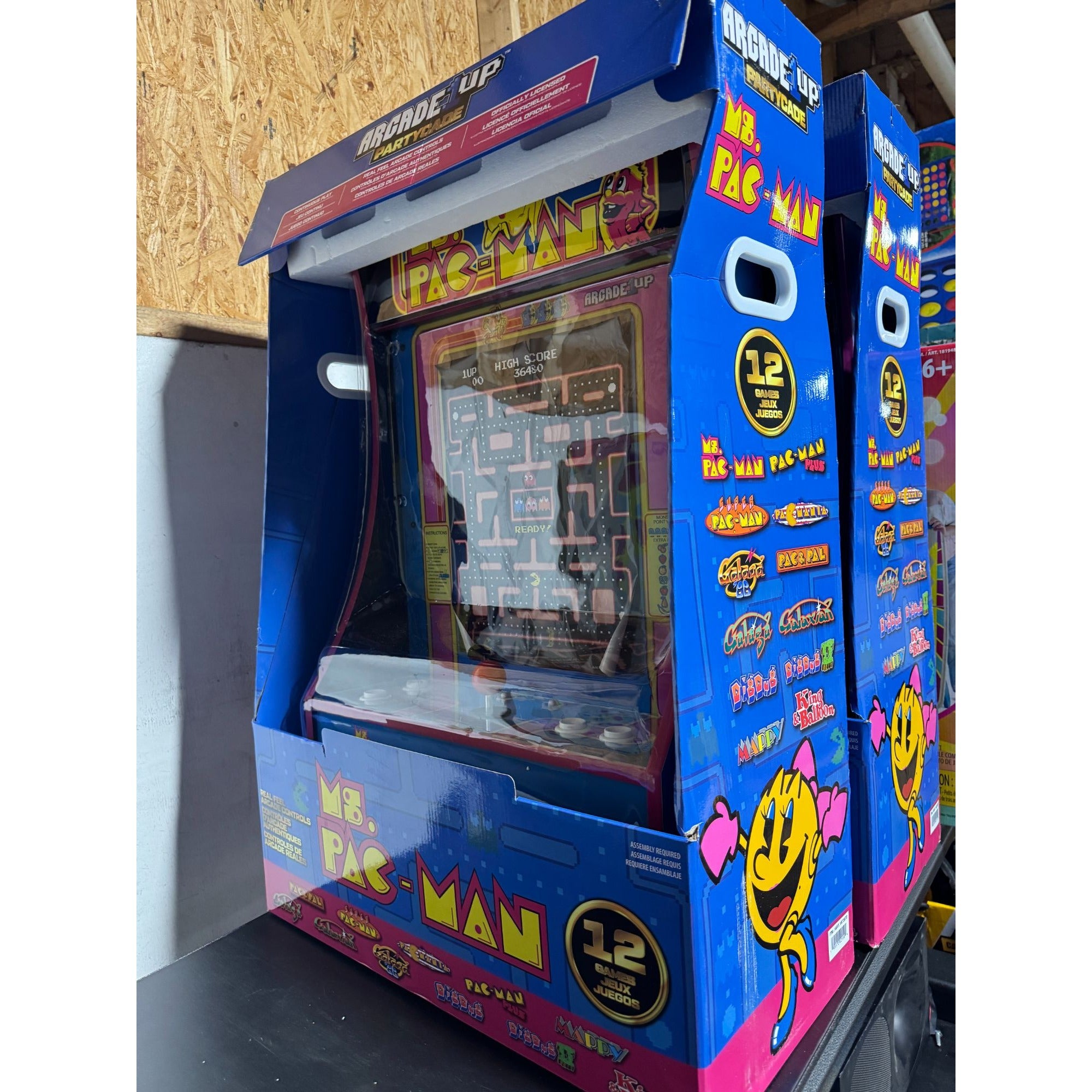 Ms. Pac-Man Arcade1Up Partycade With 12 Games Preloaded Retro Gaming Console