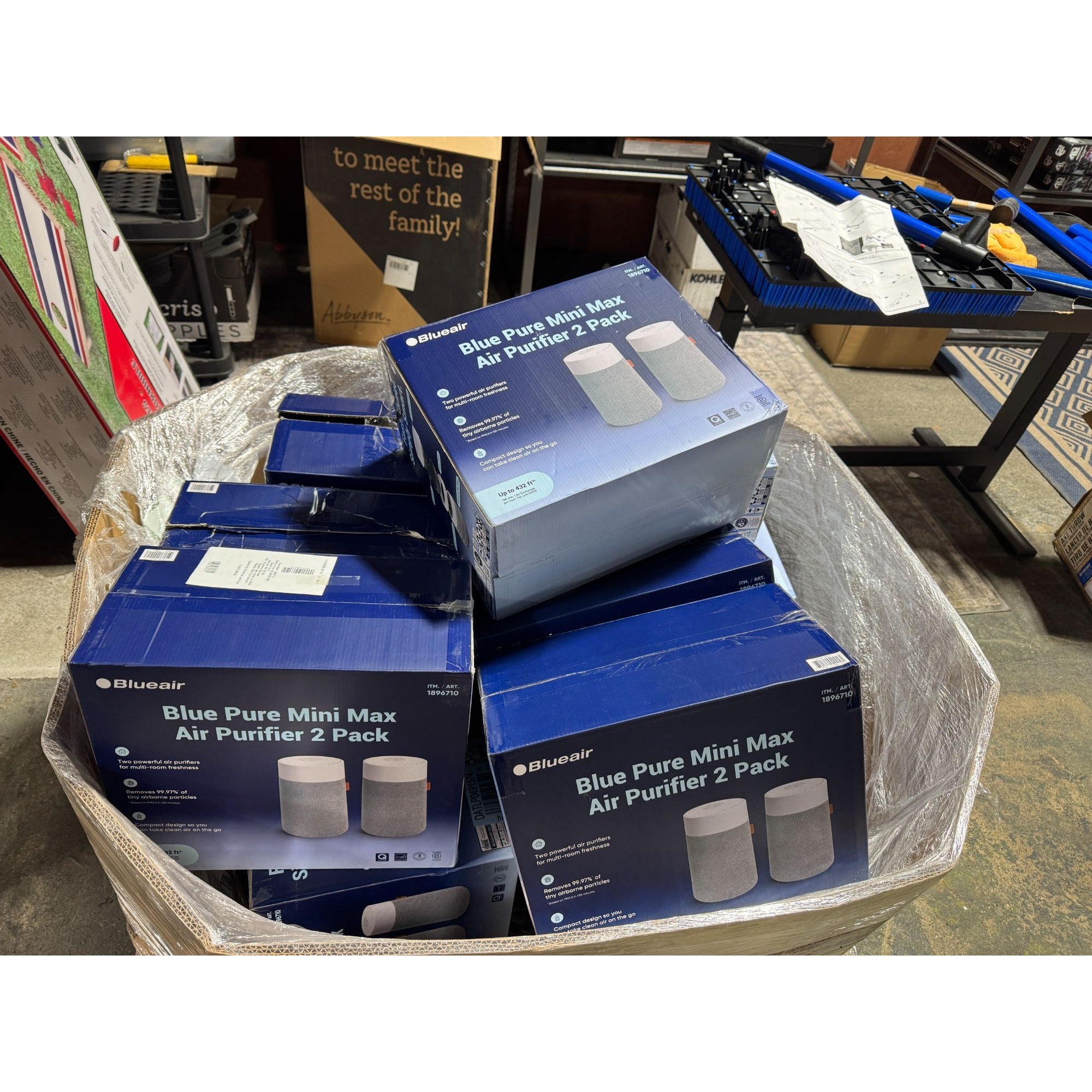 Blue Pure Mini Max Air Purifier 2 Pack - HEPASilent Dual Filtration 432 Sq Ft Coverage Compact & Quiet Design Gray