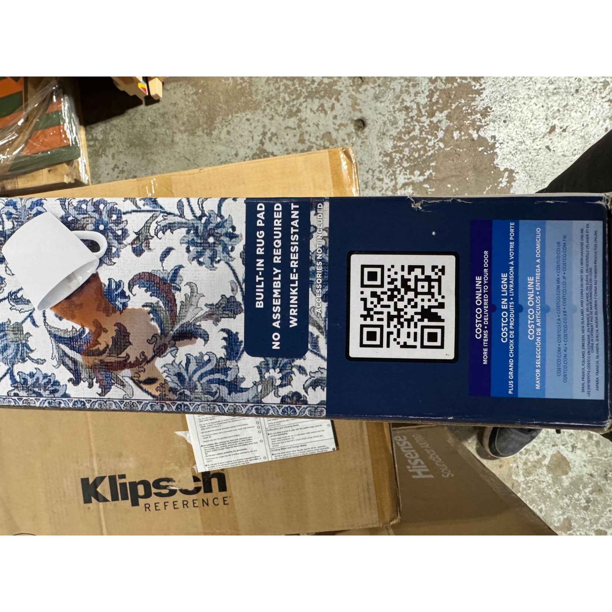 Machine Washable Wyatt & Ash Area Rug 5ft 3in X 7ft 5in Wrinkle-Resistant Built-In Pad Floral Design