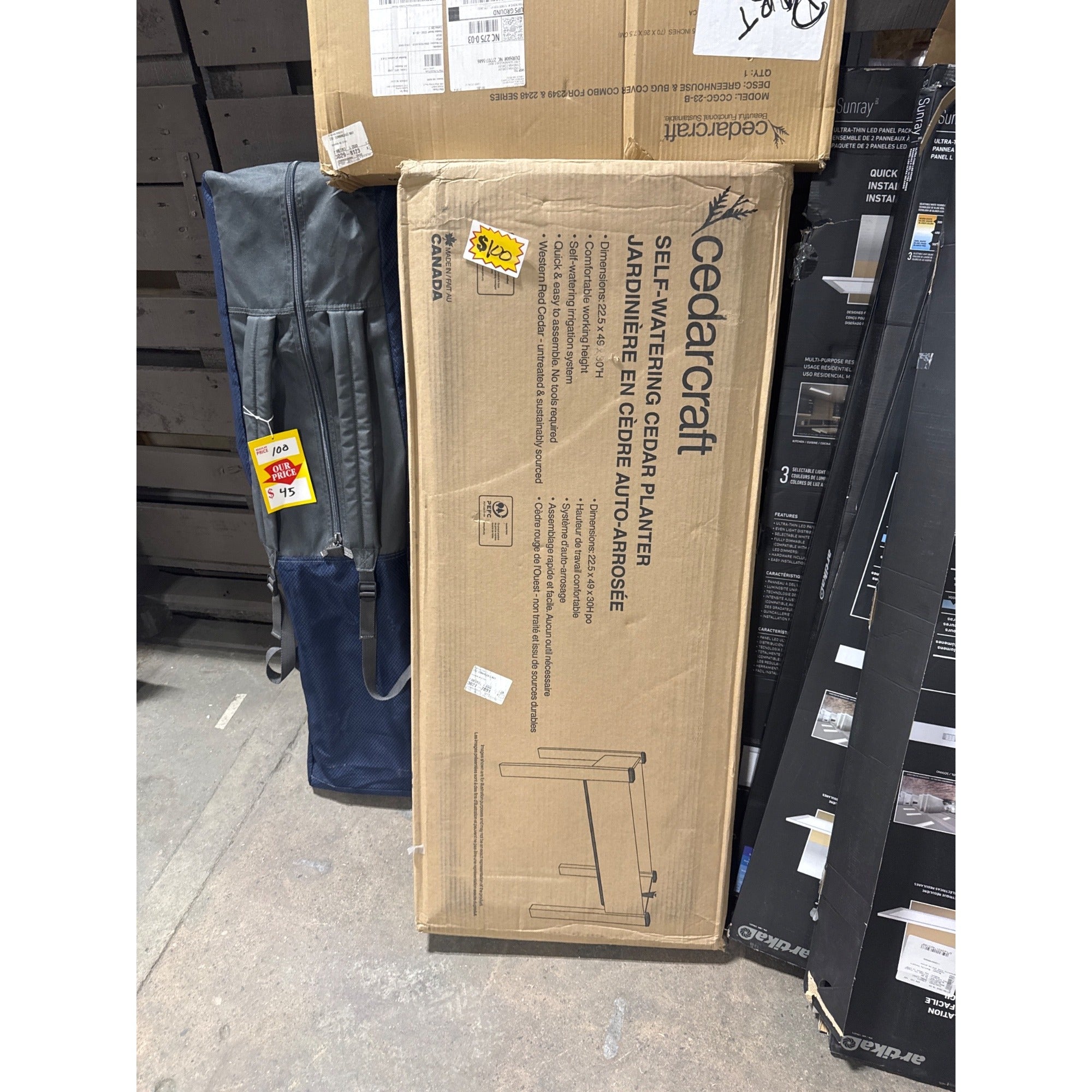 Cedarcraft Self-Watering Cedar Planter With Greenhouse & Bug Cover Combo For Gardening