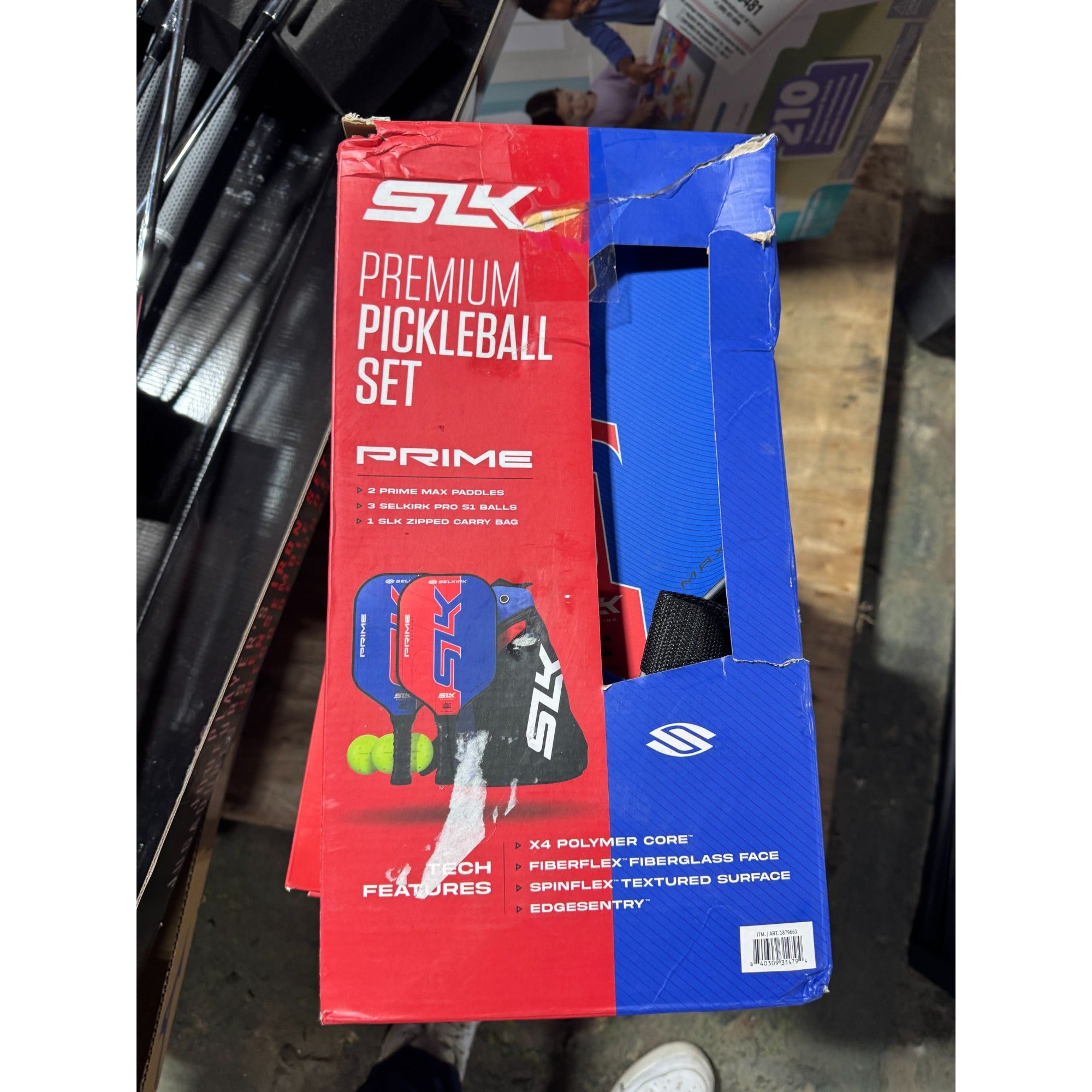 SLK Premium Pickleball Set With 2 Paddles 4 Balls & Carry Bag