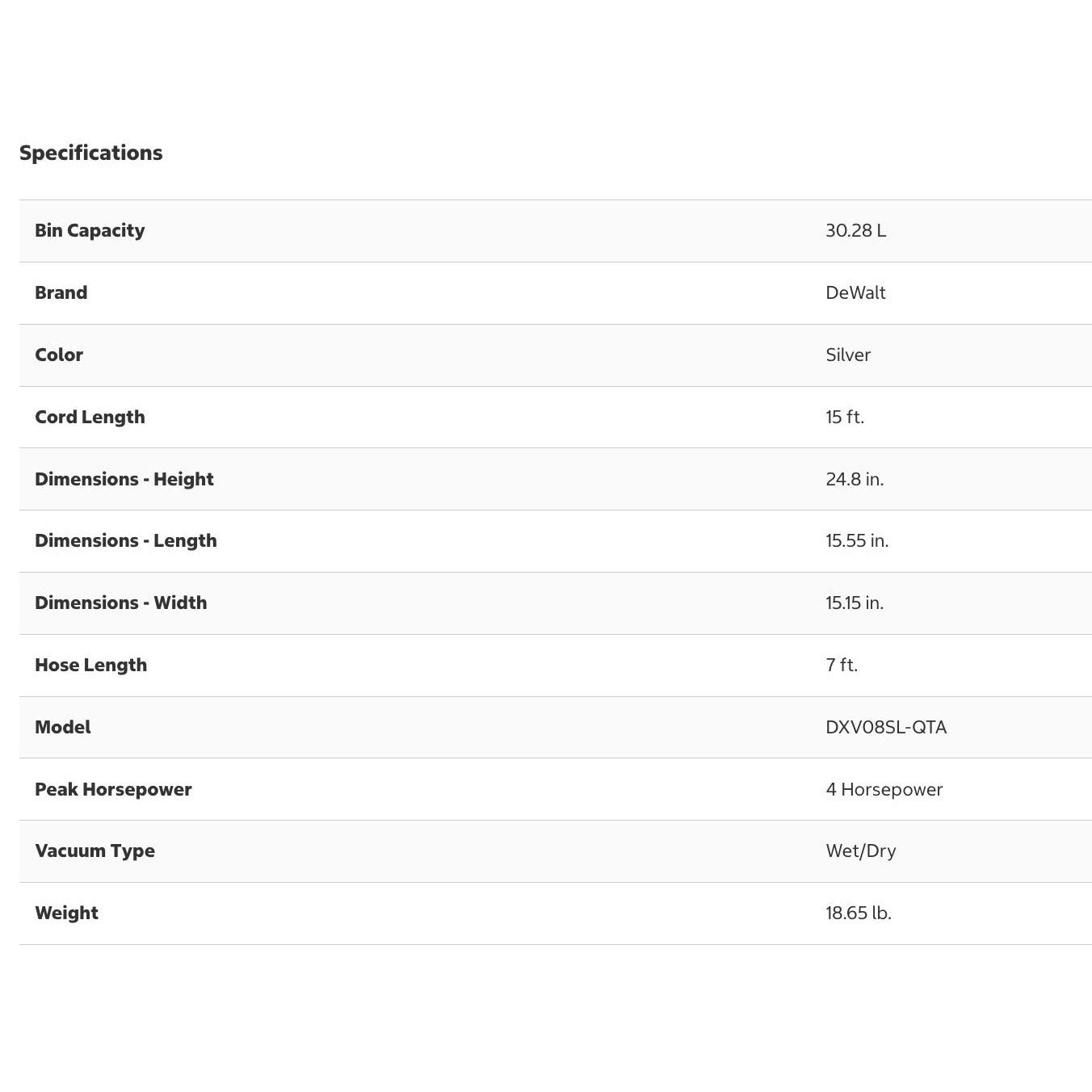 Dewalt 4 Peak Hp Stealthsonic Wet/Dry Vacuum Cleaner Professional Industrial Powerful Portable