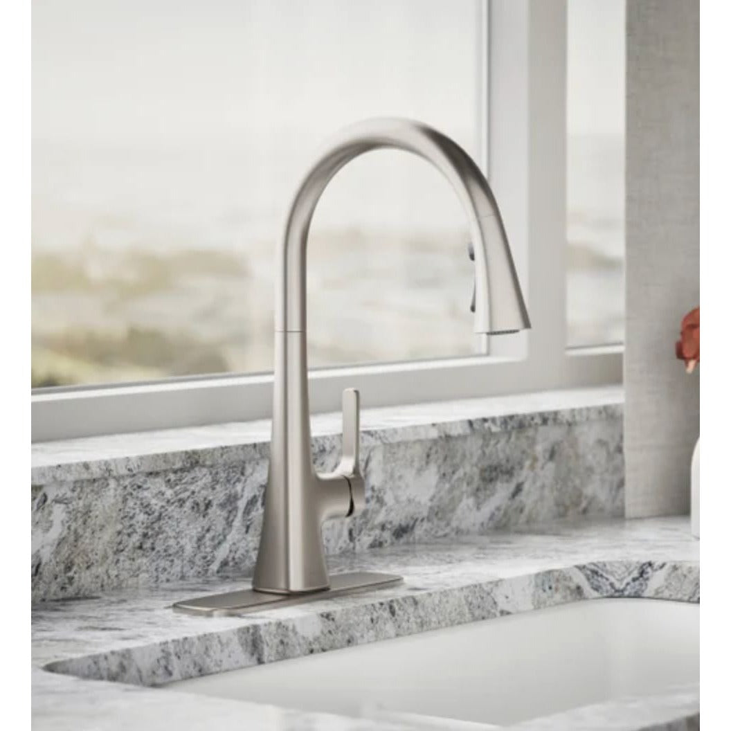 Kohler Guild Stainless Steel Pull-Down Kitchen Faucet W/ 3-Function Sprayhead & Lever Handle