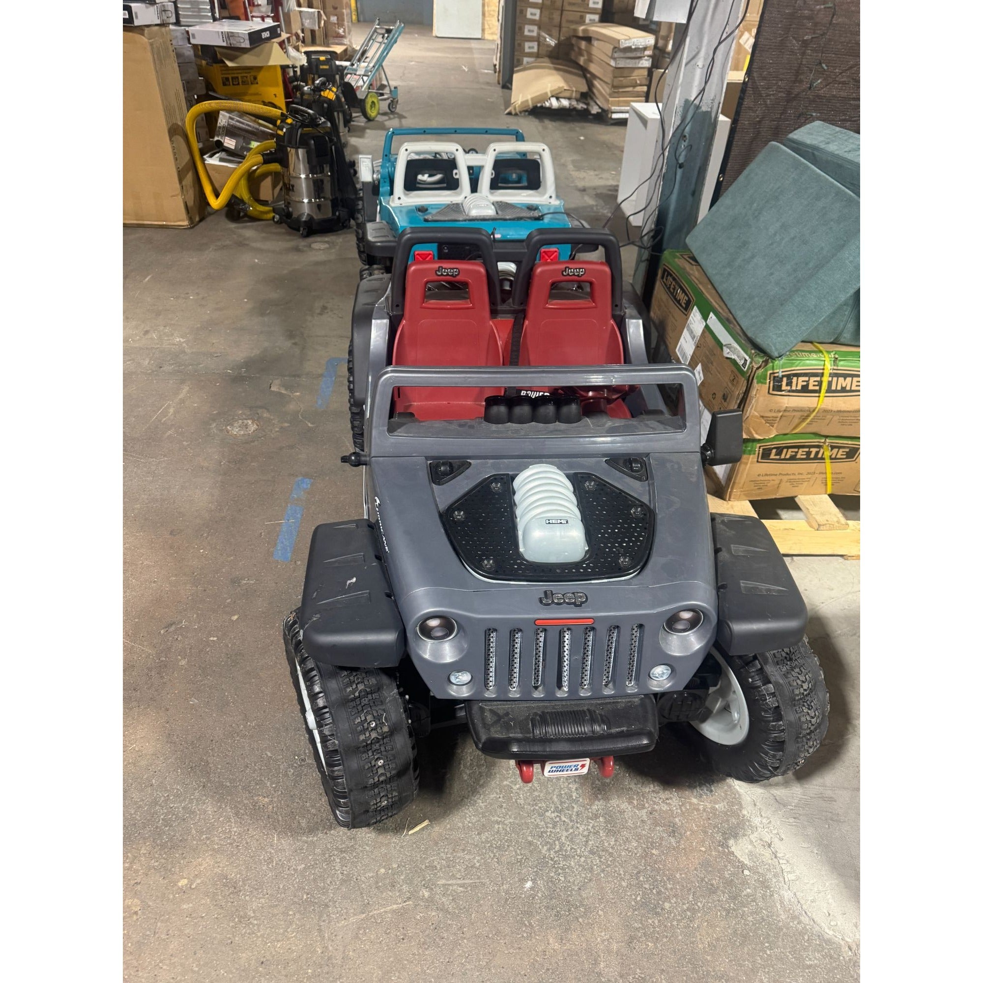 Fisher Price Power Wheels Jeep Hurricane Extreme 12V Ride-On Vehicle Gray And Red